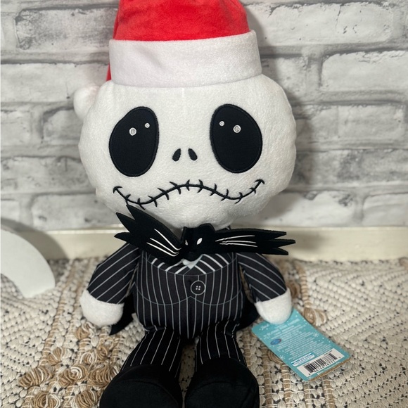 Nightmare Before Christmas Jack Skellington Plushie with Santa Hat - Picture 1 of 9